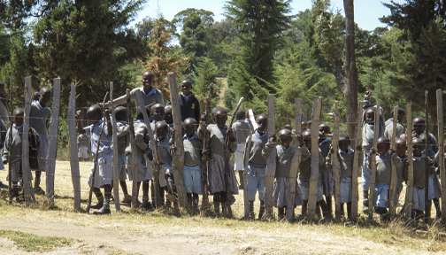 Photo of Children during recess at George Kendagor christian Academy