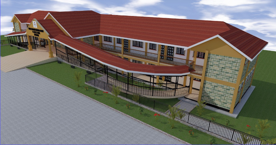Photo of architectural drawing of George Kendagor Christian Academy
