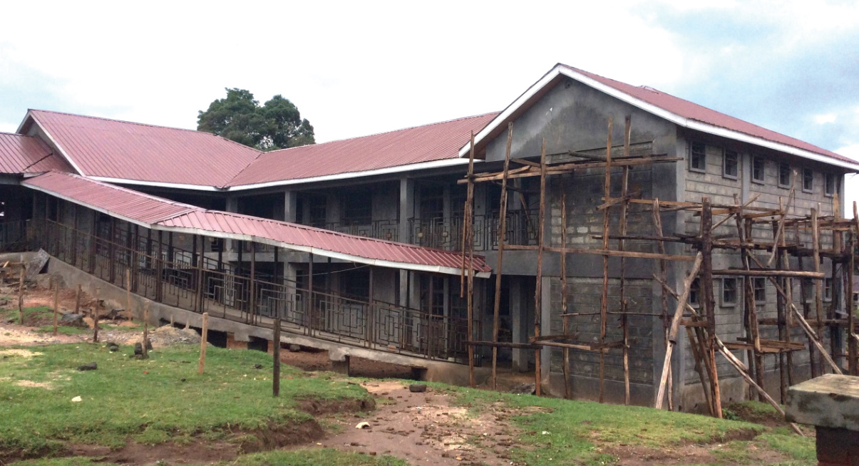 Photo of school under construction in Kenya