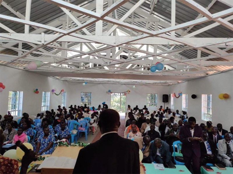 Photo of inside of new church in Kenya