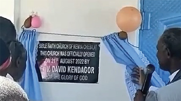 Photo of Church sign and balloons