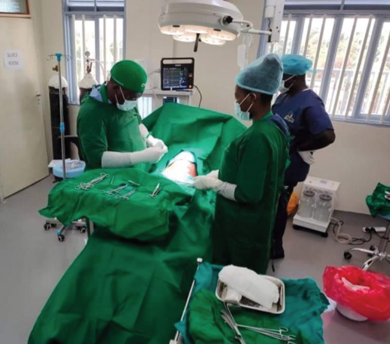 Photo of operation being done in a clinic